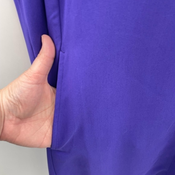 CATHERINES violet maxi loose plus size classic quiet luxury oversized dress 1X - Picture 4 of 8